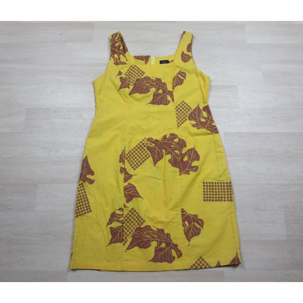 Vintage 90s Sig Zane Shift Sheath Mini Dress (M/L) Hilo Hawaii Floral Pockets